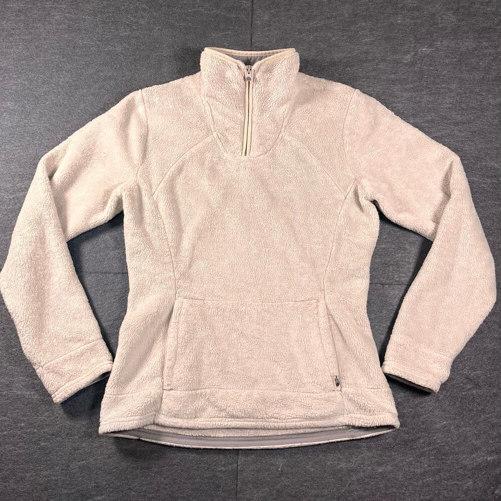 The North Face Womens Osito 1/4 Zip Pullover in Vintage White Small Gorpcore EUC